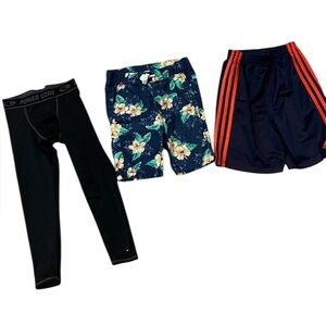 Boys Lot of 3 shorts and legging bottoms size 5 to 7